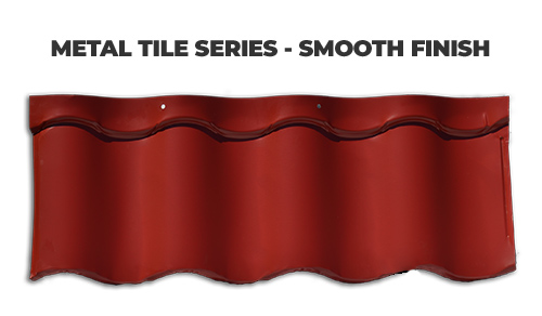 red metal tile smooth finish roofing