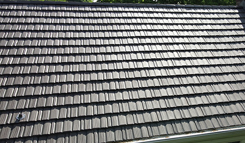 Metal Shake Roof Panels Close up