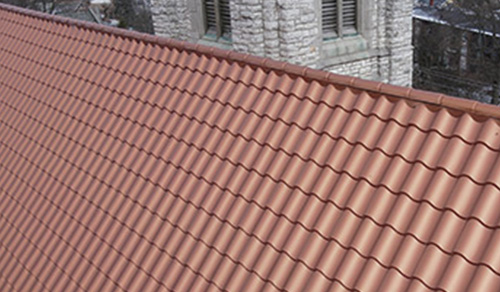 Metal Tile Roof Panels in Copper Penny