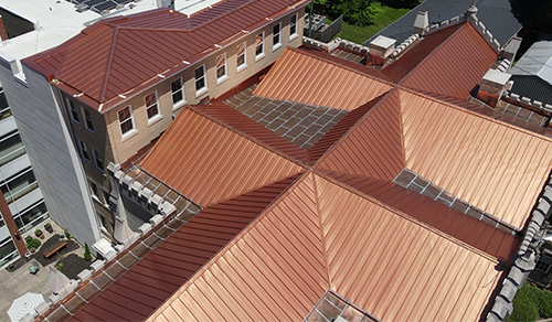 Standing Seam Roof in Copper Penny