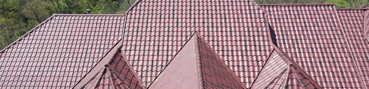 metal tile panels on home