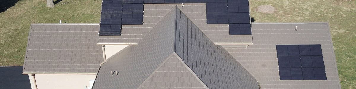 Metal Shake home with solar