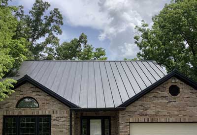 Standing seam roofing after