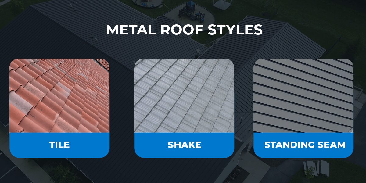 metal roofing styles graphic