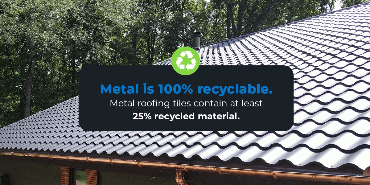 metal roofing is 100% recyclable 