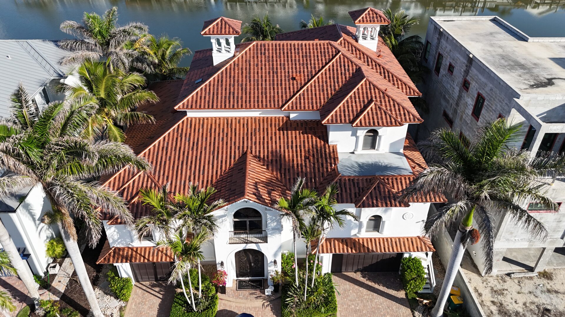 spanish tile metal roof in copper penny color